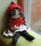 pixie's favorite knitted heidi doll dress and hood