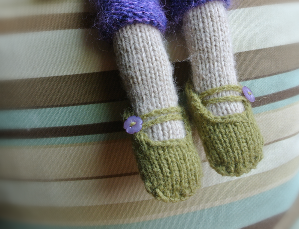 pixie knitted doll mary jane shoes image
