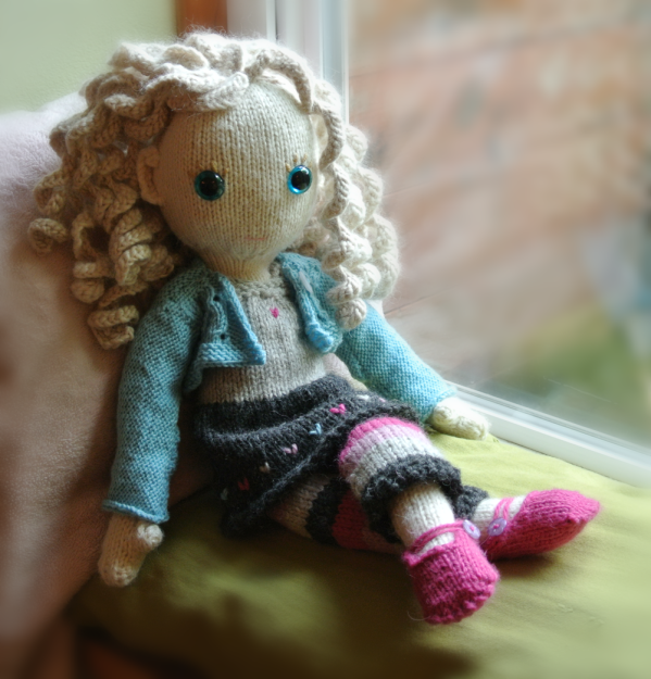Pixie Moon knitted doll clothes by Claire Garland