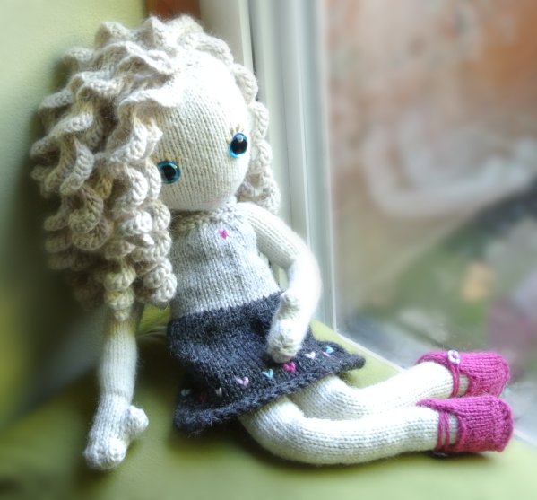 pixie moon new knitted doll by claire garland